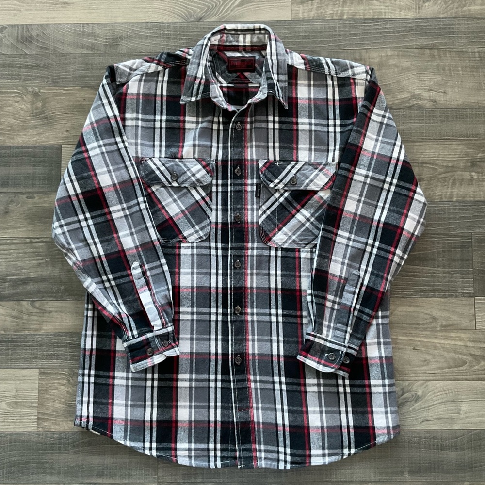 Five Brother Heavyweight Deluxe Flannel Shirt Men’s LARGE TALL Black Red White